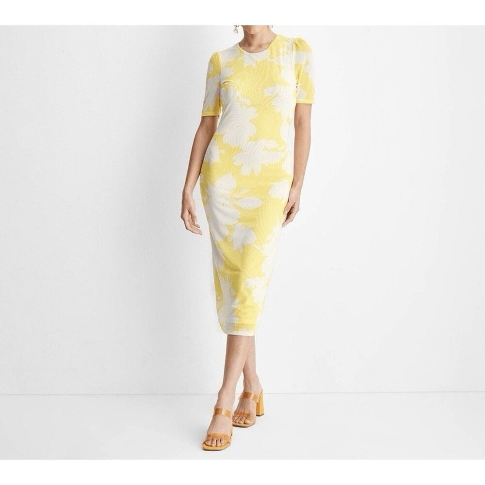 Future Collective Gabriella Karefa Johnson dress Floral Mesh Yellow XXL